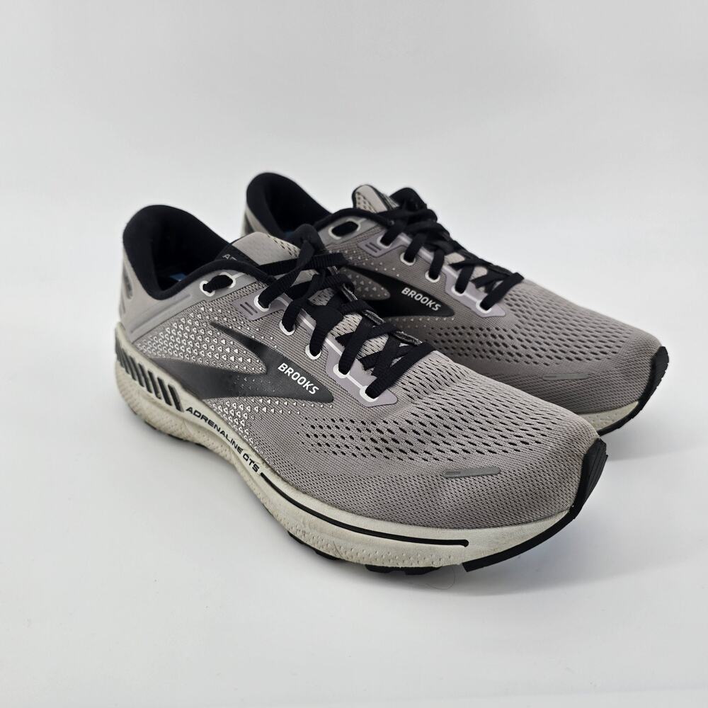 Brooks Shoes Men's 9 D Adrenaline GTS 22 Grey Running Sneaker 1103661D012